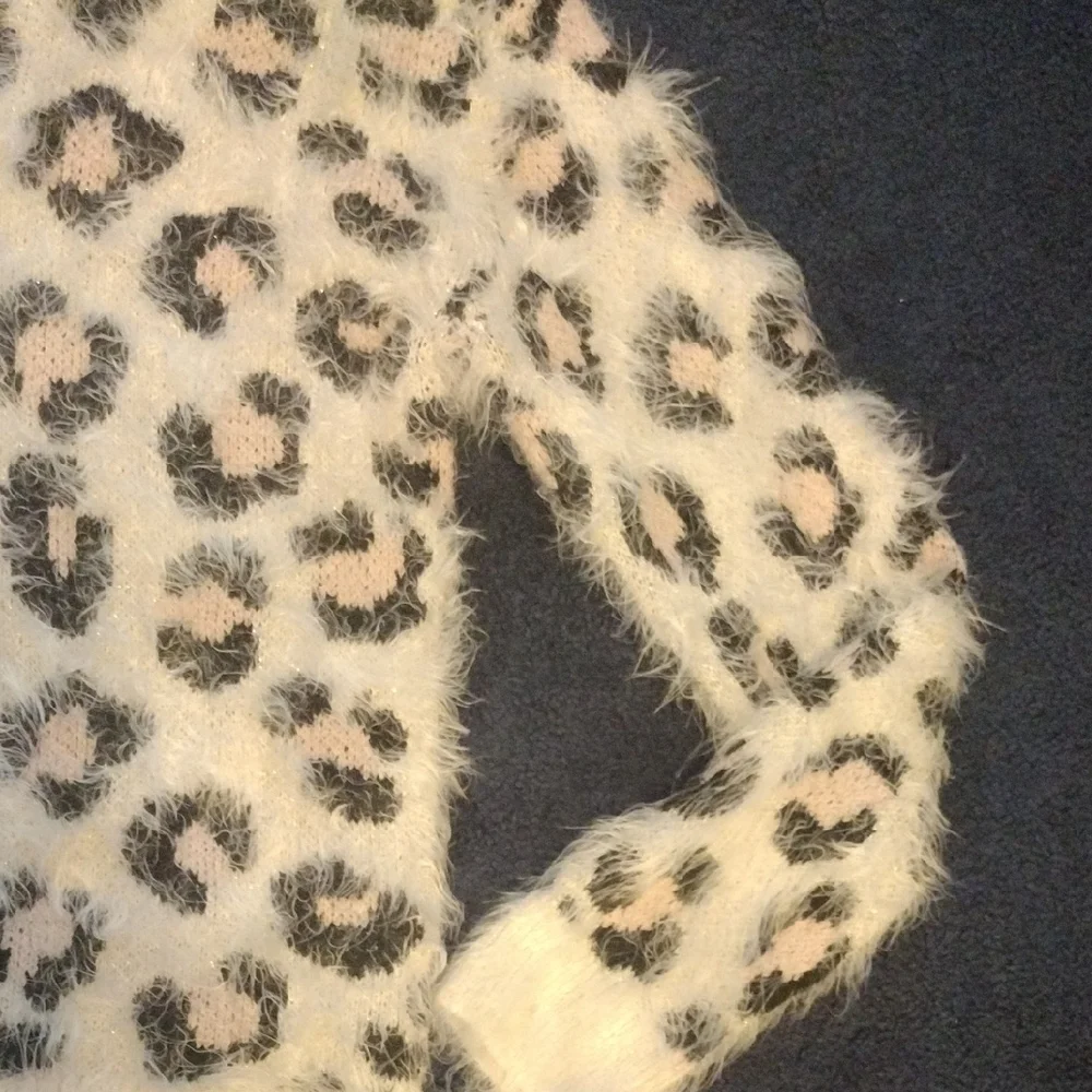 The Children's Place Cream and Black Fuzzy Sweater - Picture 6 of 8